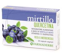 FARMADERBE Mirtillo Quercetina 30 capsule - Integratore per la vista