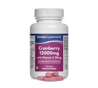 Mirtillo rosso 12000 mg e Vitamina C 80 mg - 120 compresse - SimplySupplements