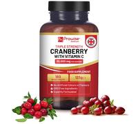 Mirtillo rosso a tripla forza 300 mg con aggiunta di vitamina C 180 compresse