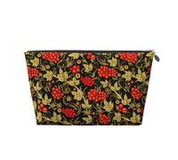 Mirtillo rosso russo tradizionale, Borsa da toilette Borsa per trucco Borsa per cosmetici Borsa da toilette da viaggio portatile