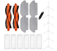 MIRTUX Confezione di accessori per robot aspirapolvere Vacuum S12 - Kit di ricambi completi - Include 2 spazzole principali, 6 filtri, 6 spazzole laterali, 4 mop e 1 strumento