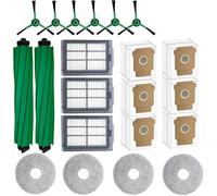MIRTUX - Pack Extra Manutenzione Completa Roomba Plus 405 e 505 Combo: 2 spazzole centrali, 3 filtri HEPA, 6 spazzole laterali, 4 mop e 6 sacchetti autopulenti