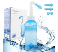 Miruchertter Bottiglia per lavaggio nasale Neti Pot Sinus Rinse 300 ml detergente per naso sinusale risciacquo bottiglia per un'efficace irrigazione nasale, ideale per adulti e bambini, senza BPA, blu