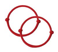 Mirweon 2 braccialetti fatti a mano, semplici, coordinati, portafortuna, cabala, regolabili, braccialetti dell'amicizia, regali per ragazza/fidanzato, moda per donne, set alla moda