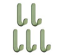 Mirweon 5pcs Multiuso Gancio Da Parete Porta Chiavi Panno Appendiabiti Bagno Asciugamano Borsa Accappatoio Appendiabiti Adesivo Cucina Rack Mensola Gancio Da Parete