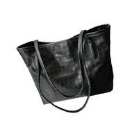 Mirweon Borsa a mano in PU alla moda per le donne dell'ufficio modello pied de poule impermeabile spalla tiene il computer portatile essenziale grande capacità pendolari spalla, Nero , Taglia unica