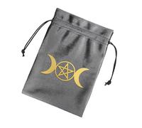 Mirweon Borsa da gioco con coulisse per carte di tarocchi borsa di flanella sacchetti per gioielli oracoli organizzatori di carte forniture per stregoneria, Ztd13