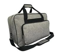 Mirweon Borsa per macchina da cucire con tasche e manici, custodia per macchina da cucire per il trasporto di macchina da cucire per viaggi, Grigio chiaro
