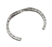 Mirweon Bracciale rigido da uomo con rune scandinave, elegante accessorio in acciaio inox
