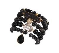 Mirweon Bracciali regolabili con perline in pietra naturale che migliorano la pace e la disciplina per un outfit sofisticato
