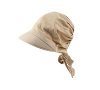 Mirweon Cappello da baseball da donna con cravatta turbante adulto caldo giorno riunione adolescenti a prova di sole per campeggio viaggi pesca cappelli donna spiaggia alla moda tesa larga, cachi
