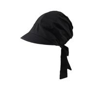 Mirweon Cappello da baseball da donna con cravatta turbante adulto caldo giorno riunione adolescenti a prova di sole per campeggio viaggi pesca cappelli donna spiaggia alla moda tesa larga, Nero