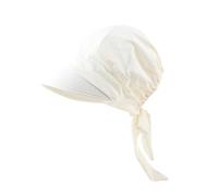 Mirweon Cappello da baseball da donna con cravatta turbante adulto caldo giorno riunione adolescenti a prova di sole per campeggio viaggi pesca cappelli donna spiaggia alla moda tesa larga, bianco