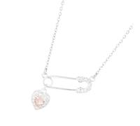 Mirweon Collana multiuso con ciondolo a forma di cuore e cuore, dal design elegante, accessorio alla moda per le donne, per tutti i giorni, abbigliamento casual, Misura unica, come descritto, come