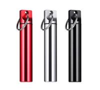 Mirweon Custodia portatile in alluminio per stuzzicadenti con design a tenuta stagna Contenitore multiuso per pillole in metallo per campeggio ufficio viaggio essenziale Business Grade Dispenser