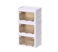 Mirweon Elegante armadio pieghevole organizer per vestiti con cubo portaoggetti e aste appendiabiti salvaspazio armadio