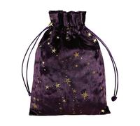 Mirweon Flanella Gioielli Imballaggio Sacchetti di Stoccaggio Piccolo Gioco da Tavolo Tarocchi Carta Bag Divinazioni Coulisse Dadi Trasportare Tarocchi Carta Deck Storage Pouch Case, Viola, Taglia