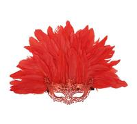 Mirweon Pizzo Masquerade Piuma Veneziani Per Halloween Natale Cosplay Party Mezza Viso Occhio Cosplay Puntelli Maschere