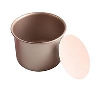 Mirweon Set di stampi per torte da 10,2 cm, rotondi, in metallo, stampi per formaggio, stampi da forno, stampi per torte