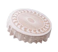 Mirweon Tavolo da pranzo bianco in pizzo stile tessuto rotondo quadrato comodino scrivania foto sfondo tovaglia tovaglia decorazione tovaglia rotonda bianca