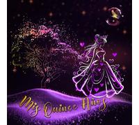 Mis Quince Años - Purple Quinceañera Guest Book | Libro de Firmas Morado con Brillo y Mariposas: 120 páginas blancas en blanco/ 21 cm x 21 cm/ Tapa blanda.