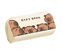 Misaakoeq Capybara - Astuccio portapenne portatile, grande capacità, per pendolarismo, scuola, scuola, lavoro, scrivania, studenti, 6 Timido, Refer to description, Unisex