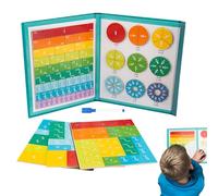 Misaakoeq Libro Dimostrativo Magnetico Per Frazioni - Gioco Didattico Magnetico Per Apprendere Le Frazioni | Manipolativi Matematici Multifunzionali Per Scuola Ragazzi Ragazze