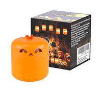 Misaakoeq Luci di zucca da esterno,Luci di zucca | Decorazione esterna della lampada a forma di,Lanterna di di Halloween Zucca pieghevole pieghevole Zucca illuminata a LED per interni