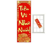 Misaakoeq Pergamena di Capodanno | Capodanno lunare Festival di Primavera Couplets Vietnamita | Ornamenti tradizionali da parete per festival di primavera per lunare asiatico, bomboniera per le
