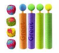 Misaakoeq Pistole ad Acqua per Bambini - Spugna da Bagno Schizzi per Bambini | 4 Pezzi Interattivi con Palla per Attività all'Aperto Feste Piscina Battaglie Acquatiche Raduni Familiari