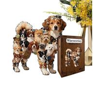 Misaakoeq Puzzle In Legno Per Adulti - 120 Pezzi Puzzle In Legno A Forma Di Cane | Interattivo A Forma Di Cane,Per Hobby, Feste, Test Mentali, Raduni, Casa, Famiglia, Adulti E Bambini 6 Anni