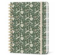 Misaidou Lined Spiral Notebook, Pretty Hardcover Notebooks 6''x 8.4'', Green Sage Cover, Notebook for Work, Note Taking, Journaling, Writing, Unique Gift, Daily Journal for Women Girls