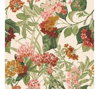 Misaki Carta da Parati Floreale Verde Salvia/Arancio Belgravia 2322 Wall Decor