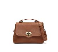 MISAKO Aniad borsa a tracolla con patta e dettagli metallici Donna - Aniad Cammello 17x25x12cm