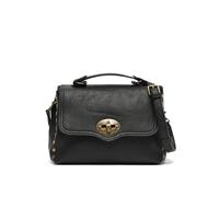 MISAKO Aniad borsa a tracolla con patta e dettagli metallici Donna - Aniad Nero 17x25x12cm