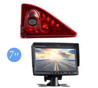 Misayaee HD 720p, terzo tetto, top mount, luce di freno, telecamera di retromarcia per Opel Movano B/per Vauxhall Movano B Master MK3 NV400 + 7 pollici DVD monitor TFT schermo camion LCD