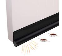 Misazy paraspifferi sottoporta paraspifferi porta blindata guarnizione porta un lato con guarnizione autoadesiva, protezione contro correnti daria e rumore, protezione contro il freddo(2x96cm,nero)