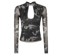 MISBHV - Camo Mesh Longsleeve Top - - Tops - Donna - Multicolore - M