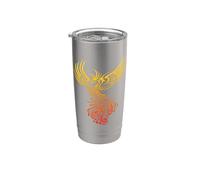 Miscela Artistica Phoenix Giallo Arancio Colore Bicchiere termico in acciaio inox doppia parete