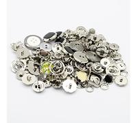 Miscela di bottoni 150 grammi 2 e 4 fori per fai da te, artigianato, Bookscrapping, fai da te, varie misure e colori SILVER