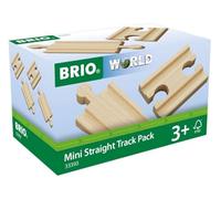 Brio Binari Mini Dritti - Set 4 Pezzi - Espansione per Ferrovia in Legno