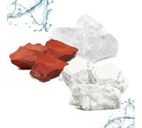 Miscela di pietre d'acqua Fit & Vital | Set di pietre curative di qualità superiore realizzato con gemme autentiche: Cristallo di rocca, Diaspro rosso, Magnesite