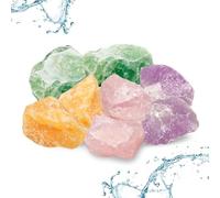 Miscela di Pietre d'Acqua per un Sonno Sano | Set di pietre curative di qualità superiore realizzato con gemme autentiche: Fluorite, Calcite Arancione, Quarzo Rosa, Ametista