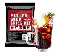 Miscela di Spezie Autentica per Vin Brulé, 4 Bustine Per Vin Brulé e Sidro di Mele Caldo, Mix di Punch Invernale Completamente Naturale con Cannella e Rosmarino, Bevanda Essenziale per Natale.