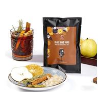 Miscela di Spezie Stagionali per Vino - 1 Bustine Monodose (50 G In Totale) Sidro Mele, Vin Brulé, Bevanda Festiva Hot Toddy(Orange Fruity Flavor(50g))