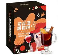 Miscela di Spezie Stagionali per Vino - 4 Bustine Monodose (80 G In Totale) Sidro Mele, Vin Brulé, Bevanda Festiva Hot Toddy
