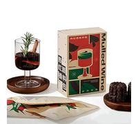 Miscela di Spezie Stagionali per Vino - 4 Bustine Monodose (84 G In Totale) Sidro Mele, Vin Brulé, Bevanda Festiva Hot Toddy