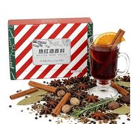 Miscela di Spezie Stagionali per Vino - 4 Bustine Monodose (88 G In Totale) Sidro Mele, Vin Brulé, Bevanda Festiva Hot Toddy