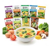 Miscela Istantanea For Zuppa Di Uova E Gocce, 9 Gusti, Confezione Da 45, Portatile, Preparazione Rapida, Spinaci, Pomodoro, Alghe