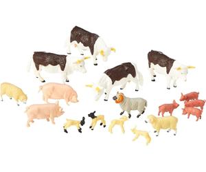 Miscelato Animale Confezione Da 17 Pezzi Valore 1:32 Scala Britains Farm 43096